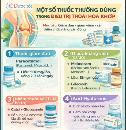 Thuốc điều trị thoái hóa khớp